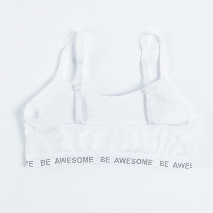 Girl's Bra White Black Set 2 Pack
