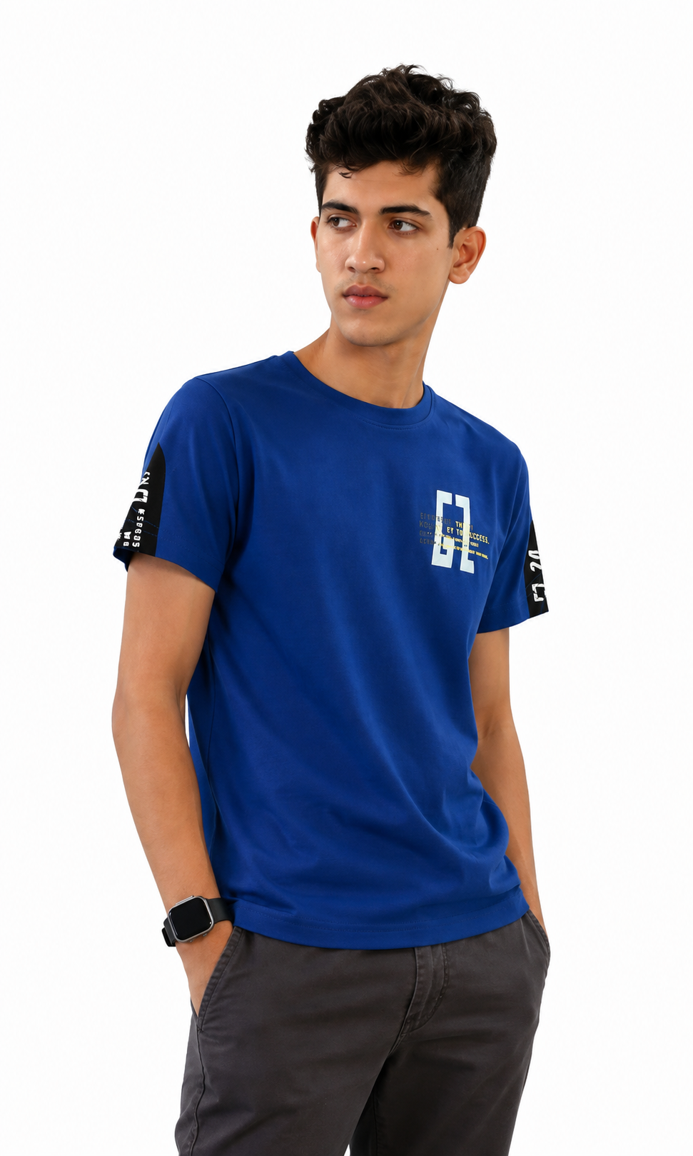 Boys Printed T-Shirt - Royal Blue