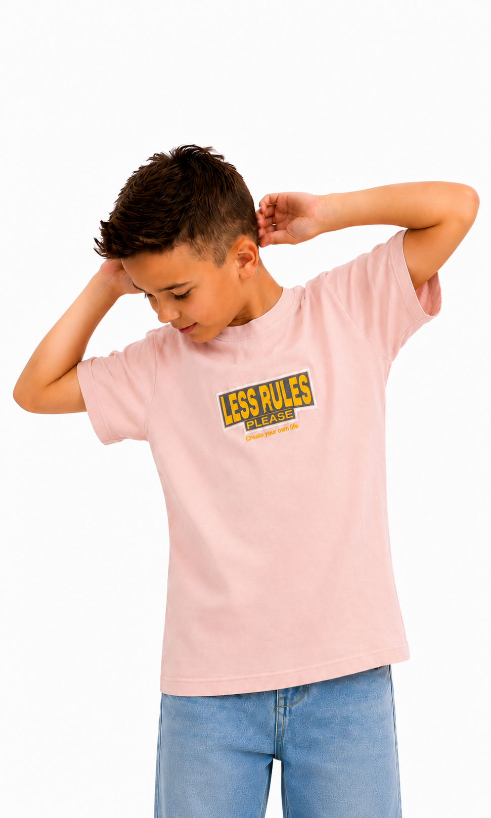 Boys Casual Short Sleeve T-Shirt - Pink