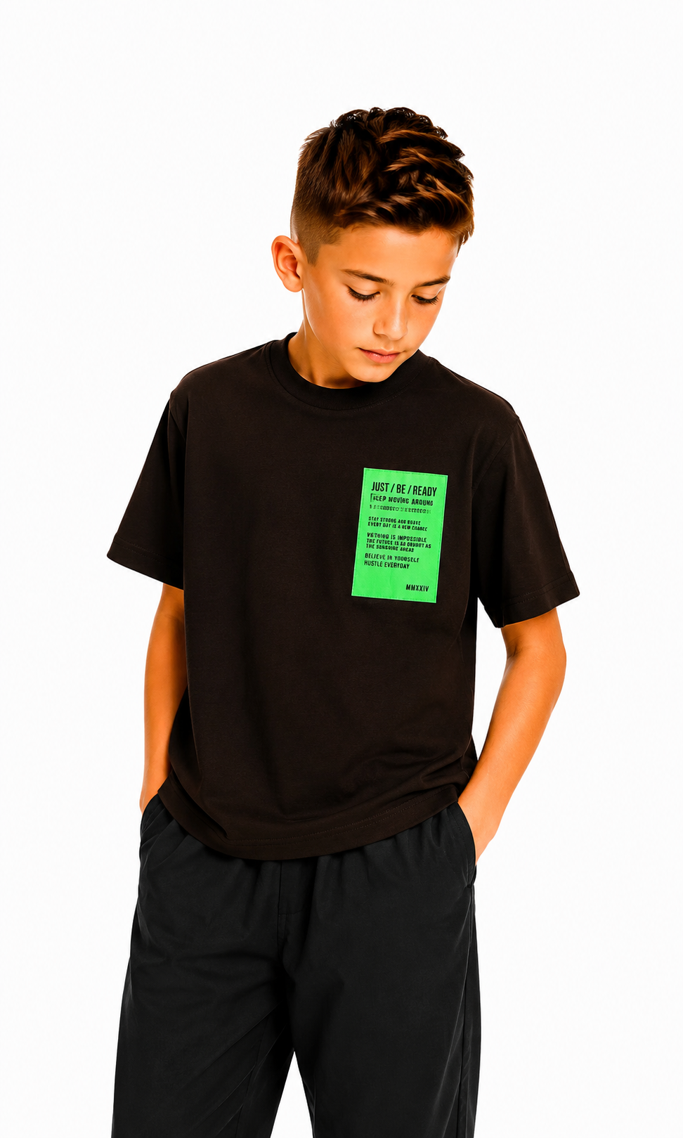Boys Printed T-Shirt - Brown