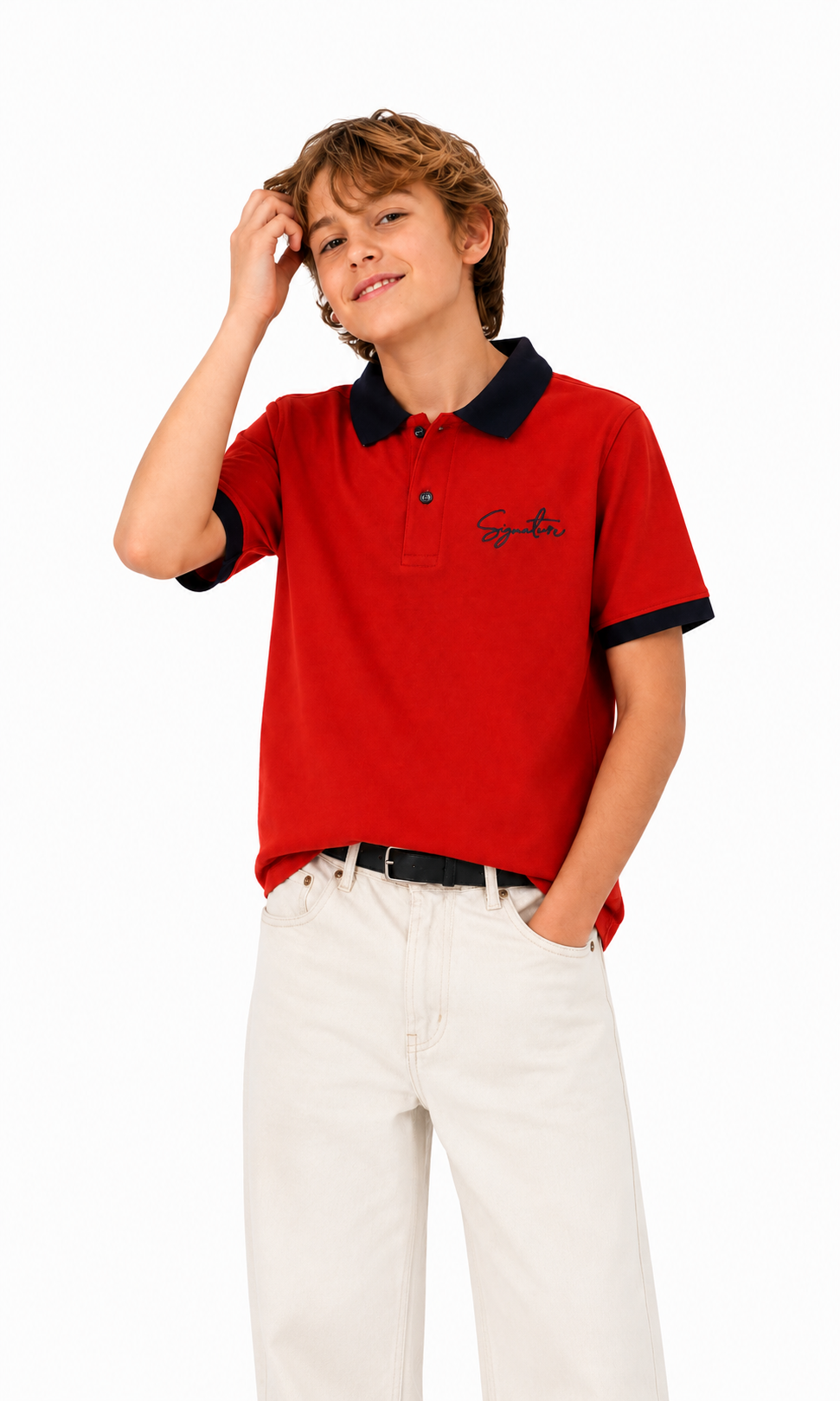 Boys Polo T-Shirt - Red