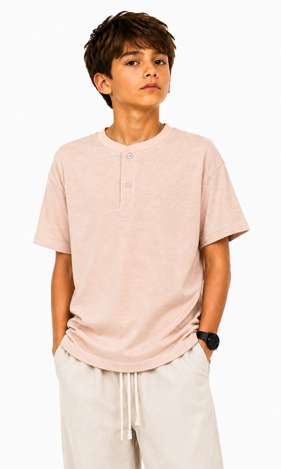 Boys Casual Short Sleeve T-Shirt - Pink