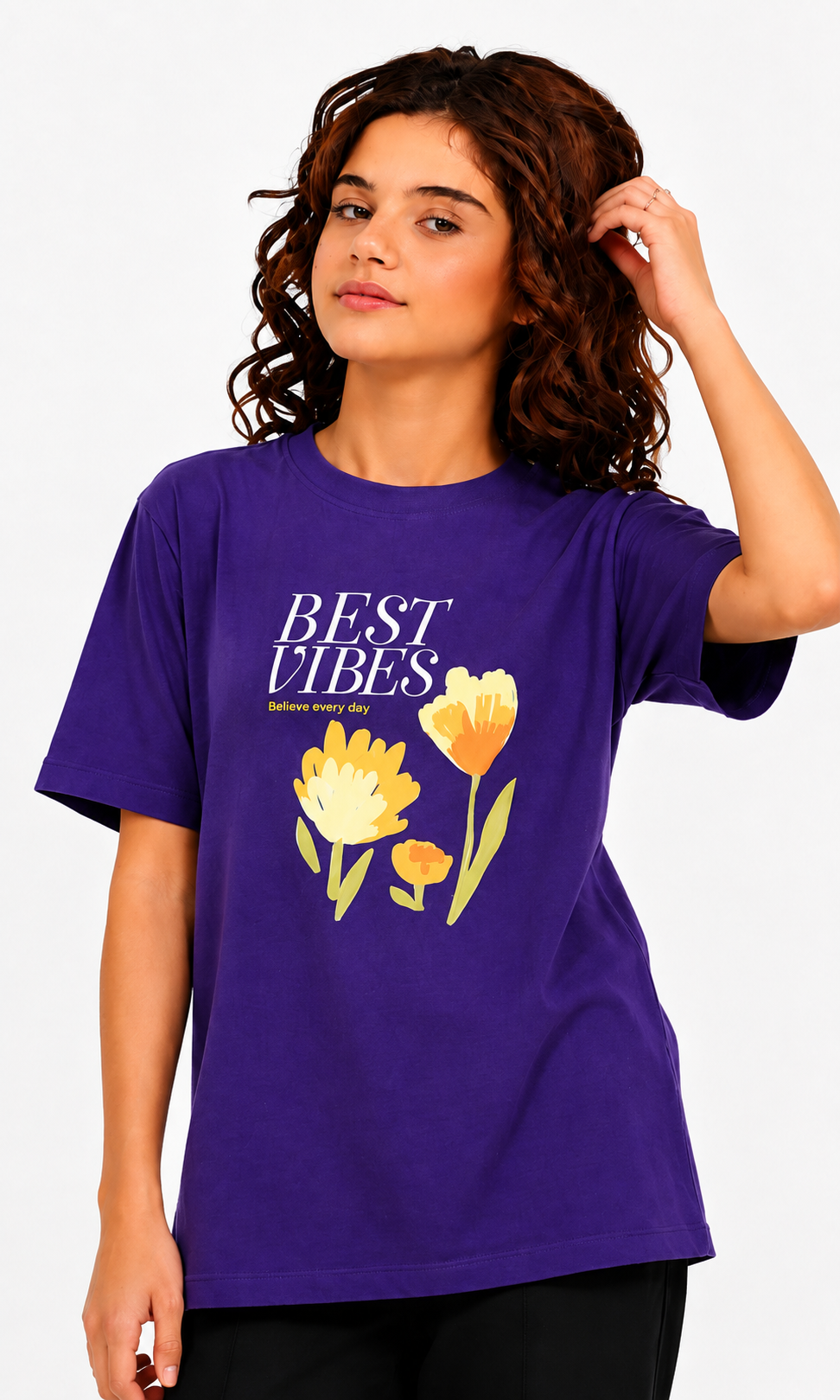 Girls Graphic T-Shirt -  Purple