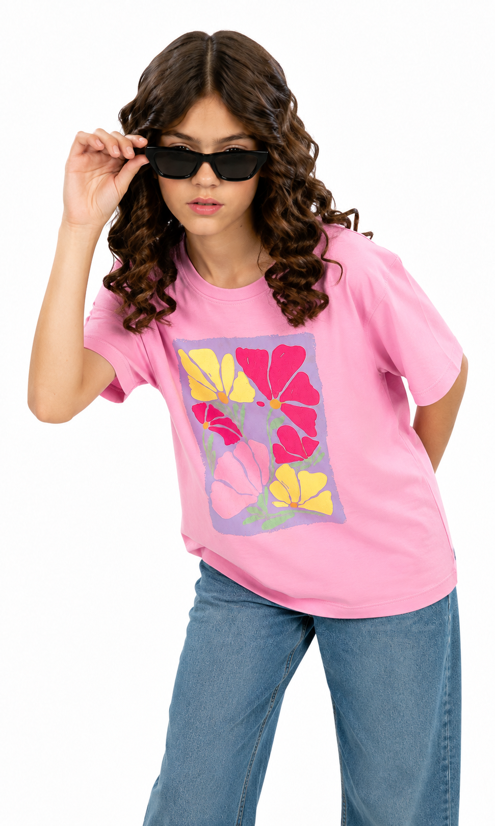 Girls Printed T-Shirt - Pink