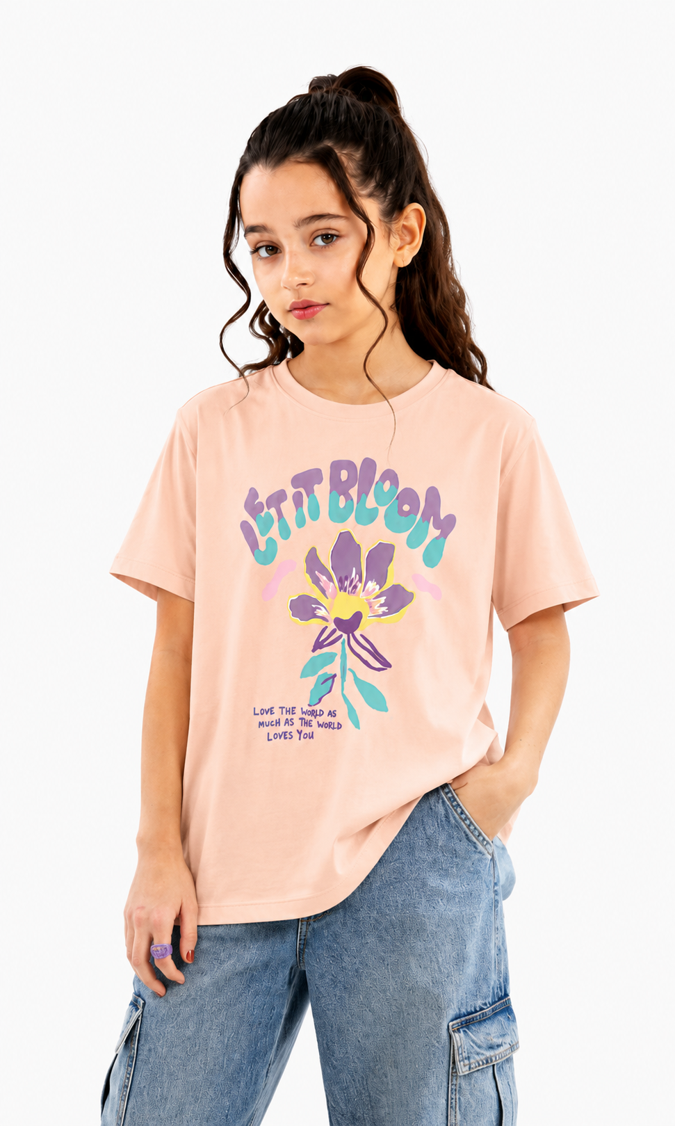 Girls Printed T-Shirt - Pink