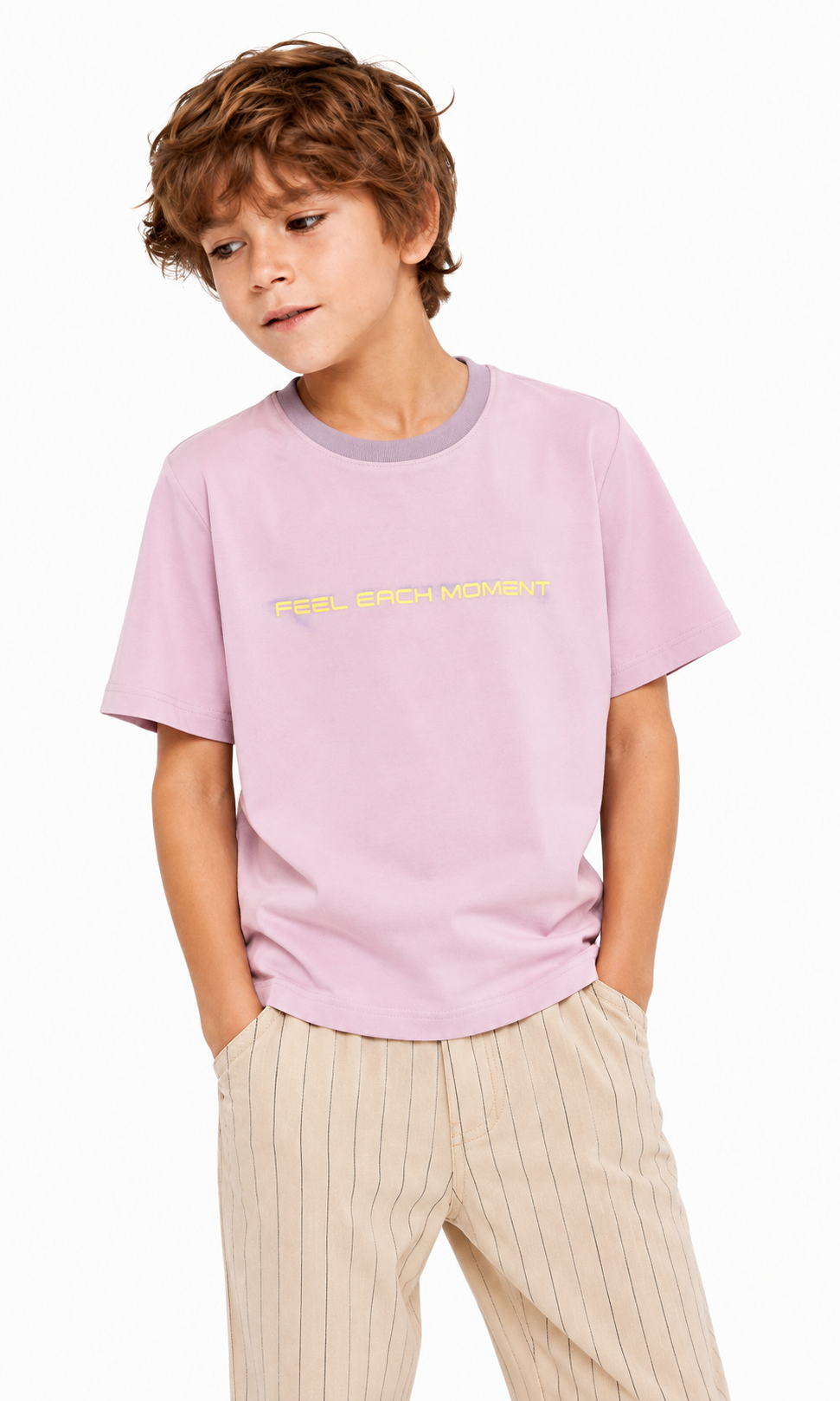Boys Printed T-Shirt - Lilac