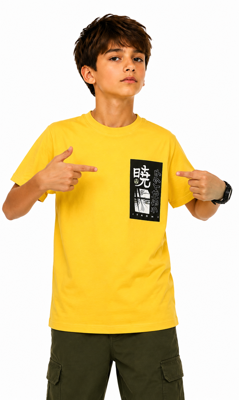 Boys Printed T-Shirt - Mustard