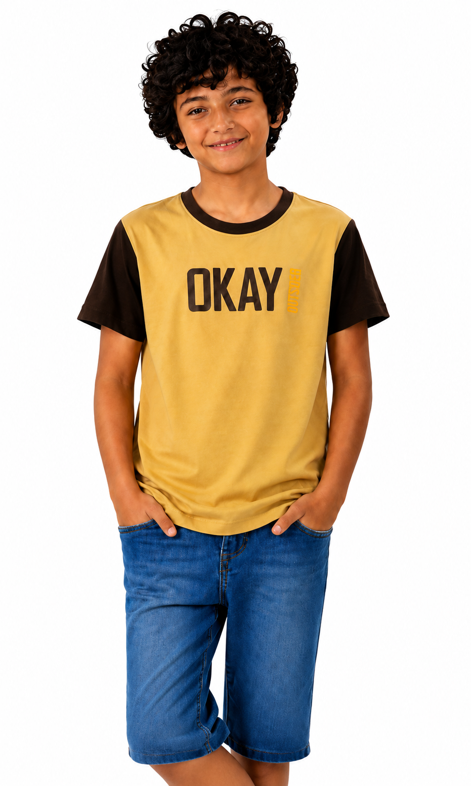 Boys Graphic T-Shirt - Beige