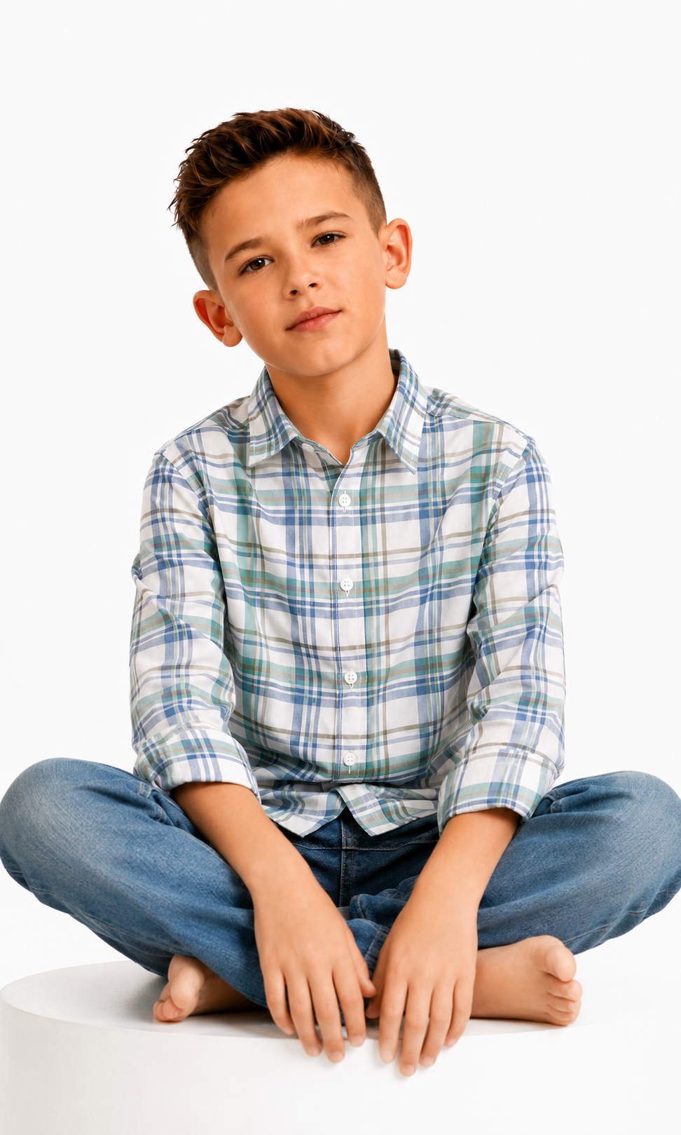 Boys Casual Check Shirt - Multi Color