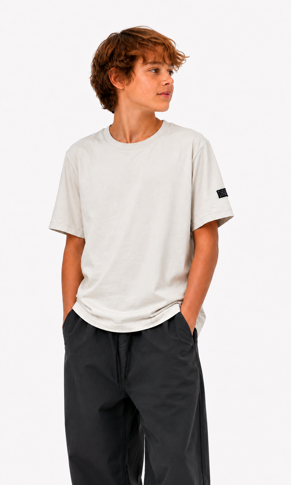 Boys Cotton Basic T-Shirt - White