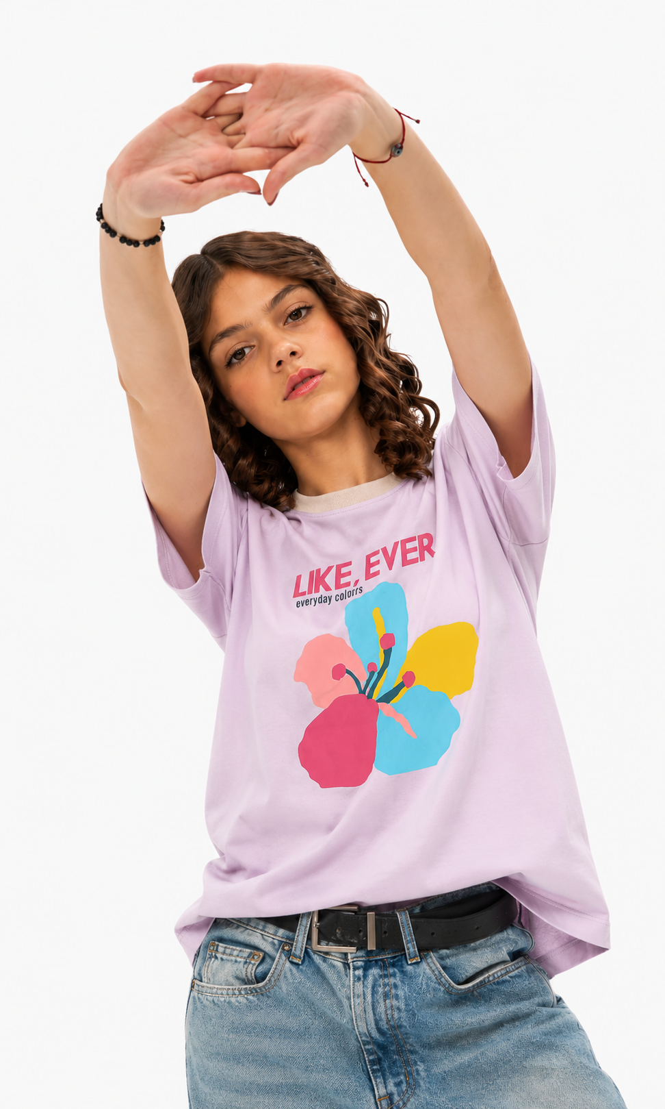 Girls Graphic T-Shirt -  Light Purple