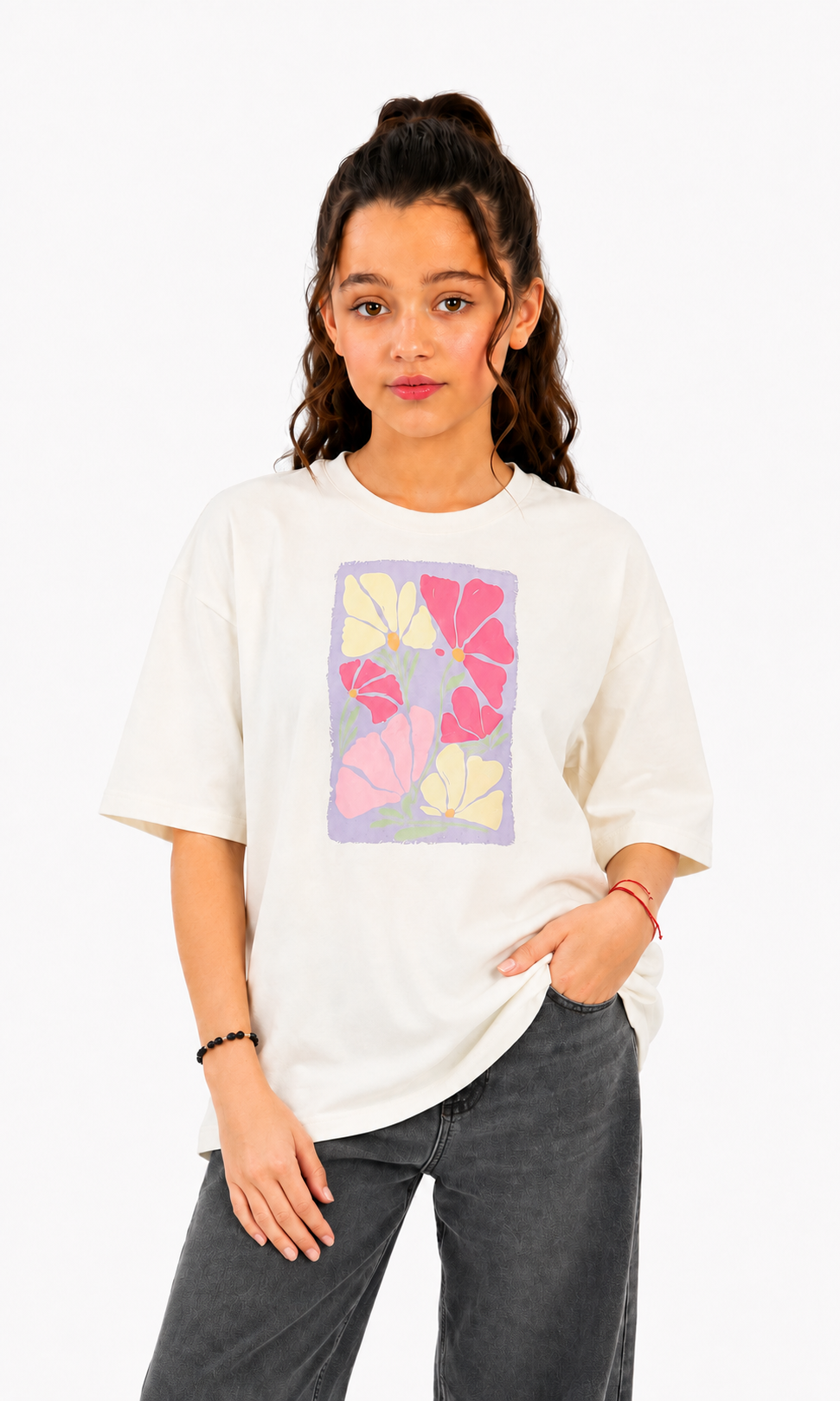 Girls Graphic T-Shirt - White