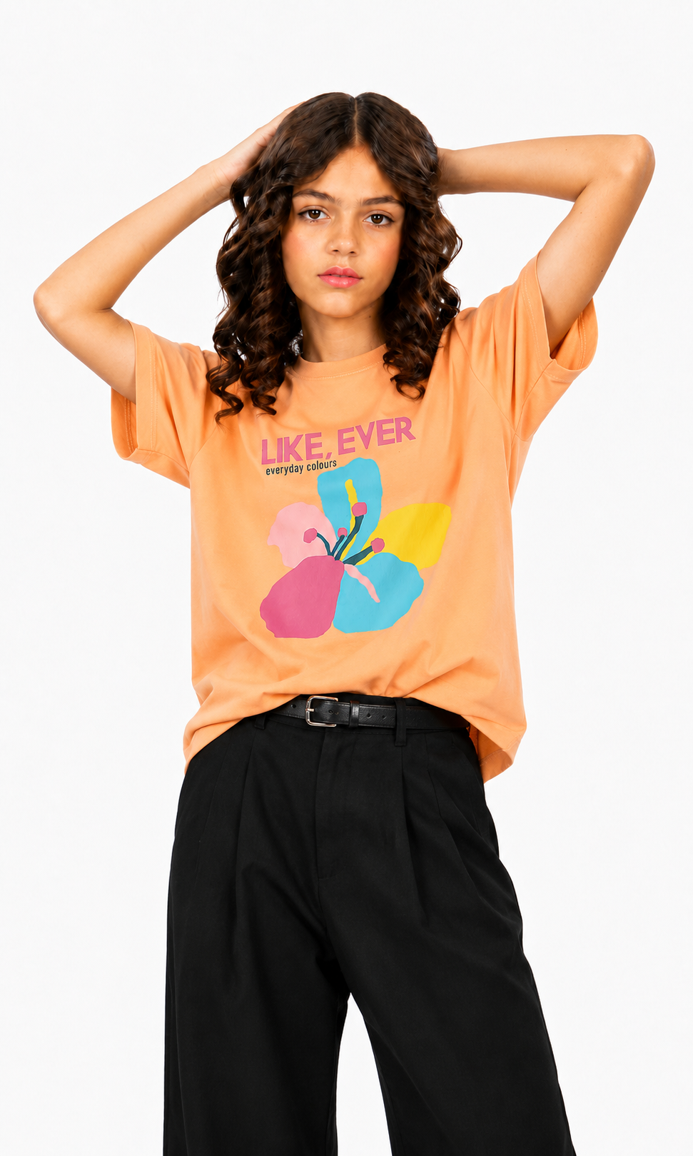 Girls Graphic T-Shirt - Peach