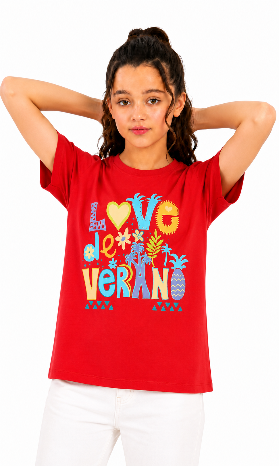 Girls Graphic T-Shirt - Red