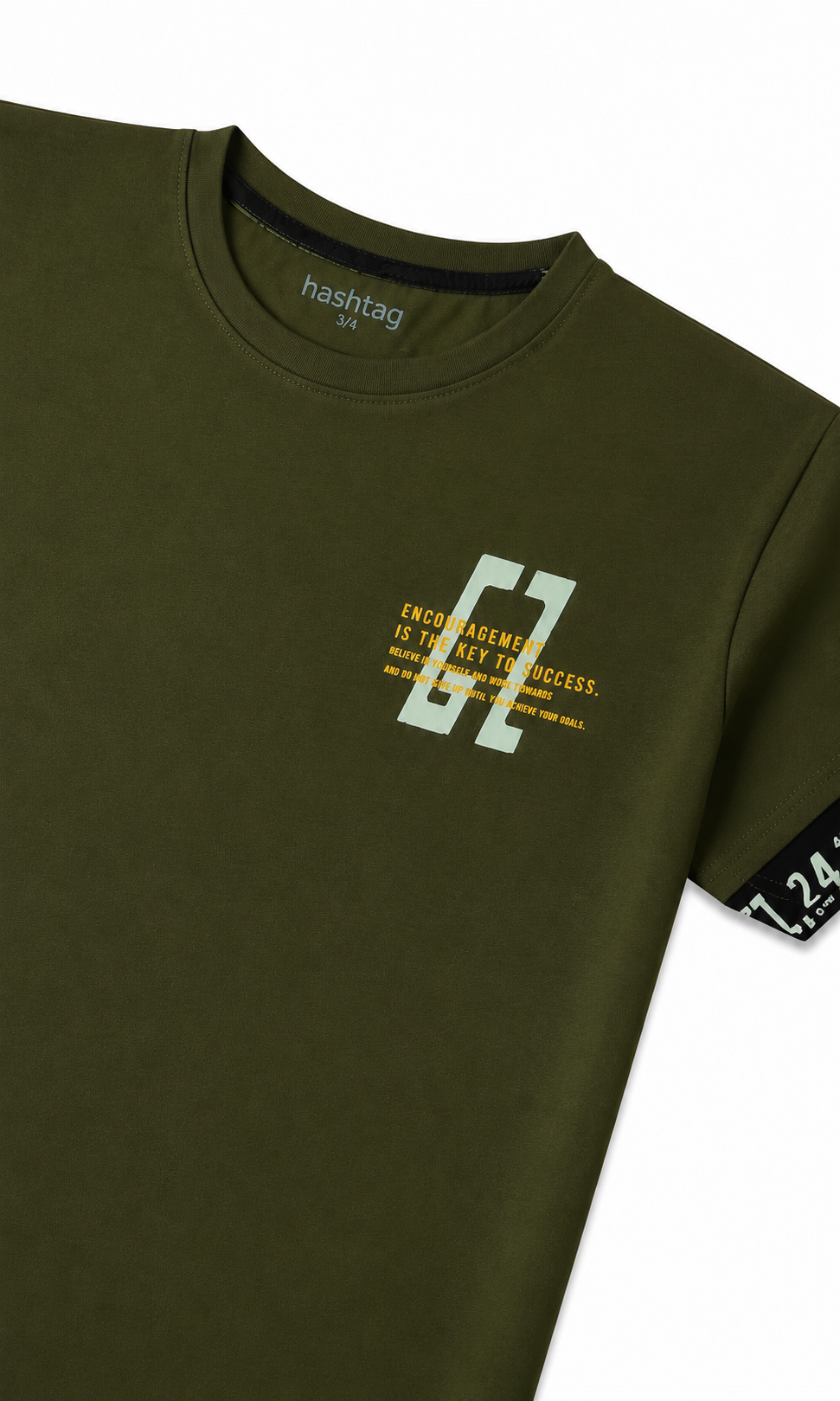 Boys Printed T-Shirt - Olive Green