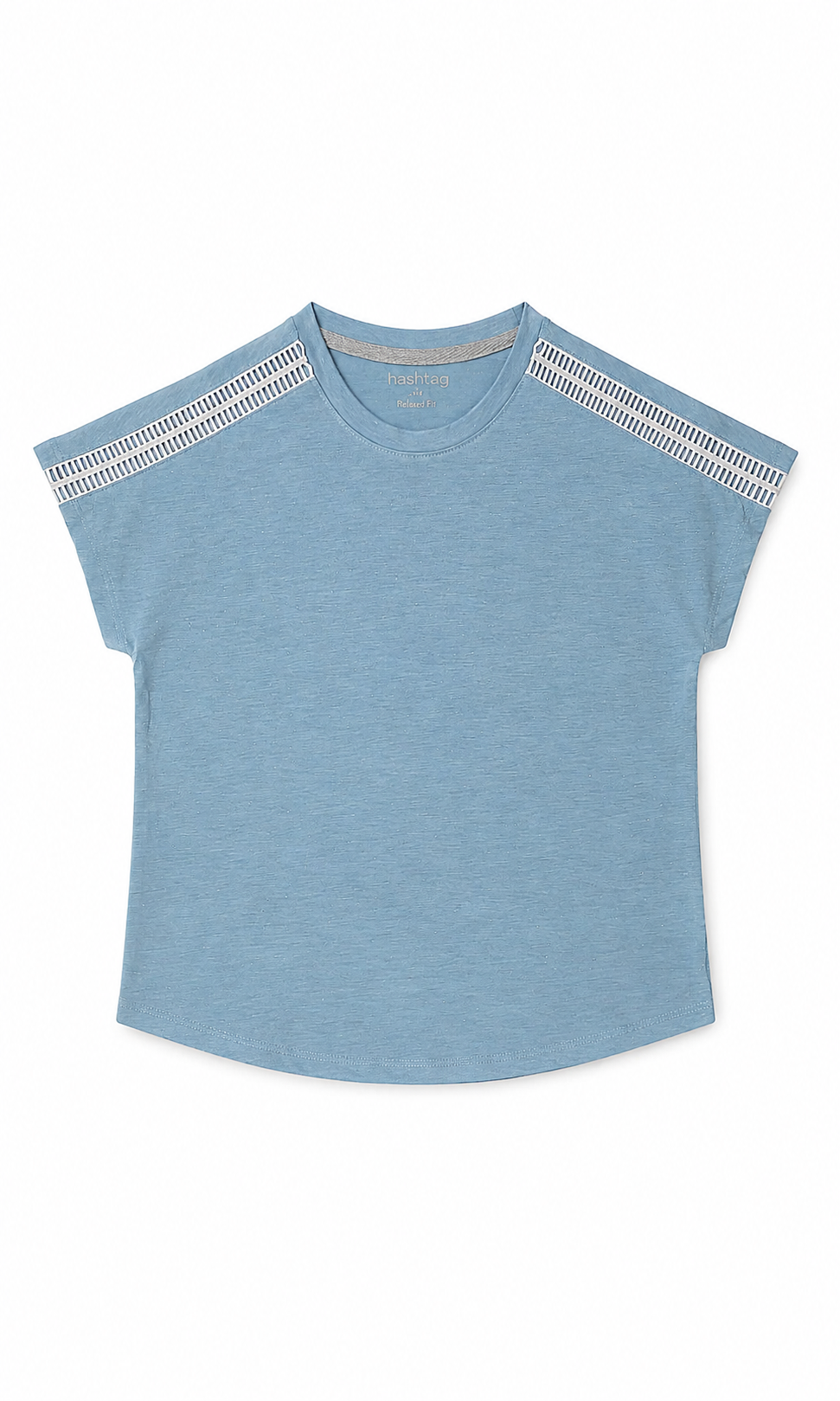 Girls Plain Tee - Blue