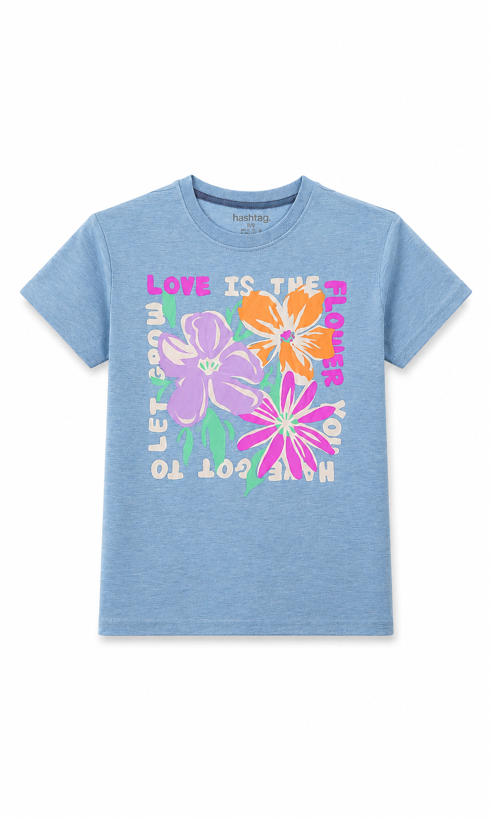 Girls Printed Tee - Blue