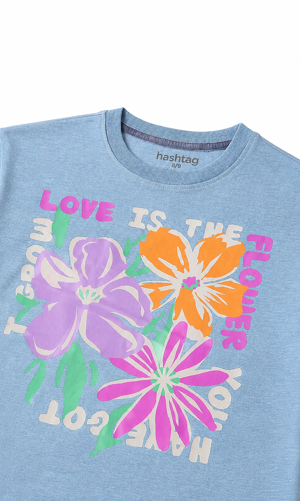Girls Printed Tee - Blue