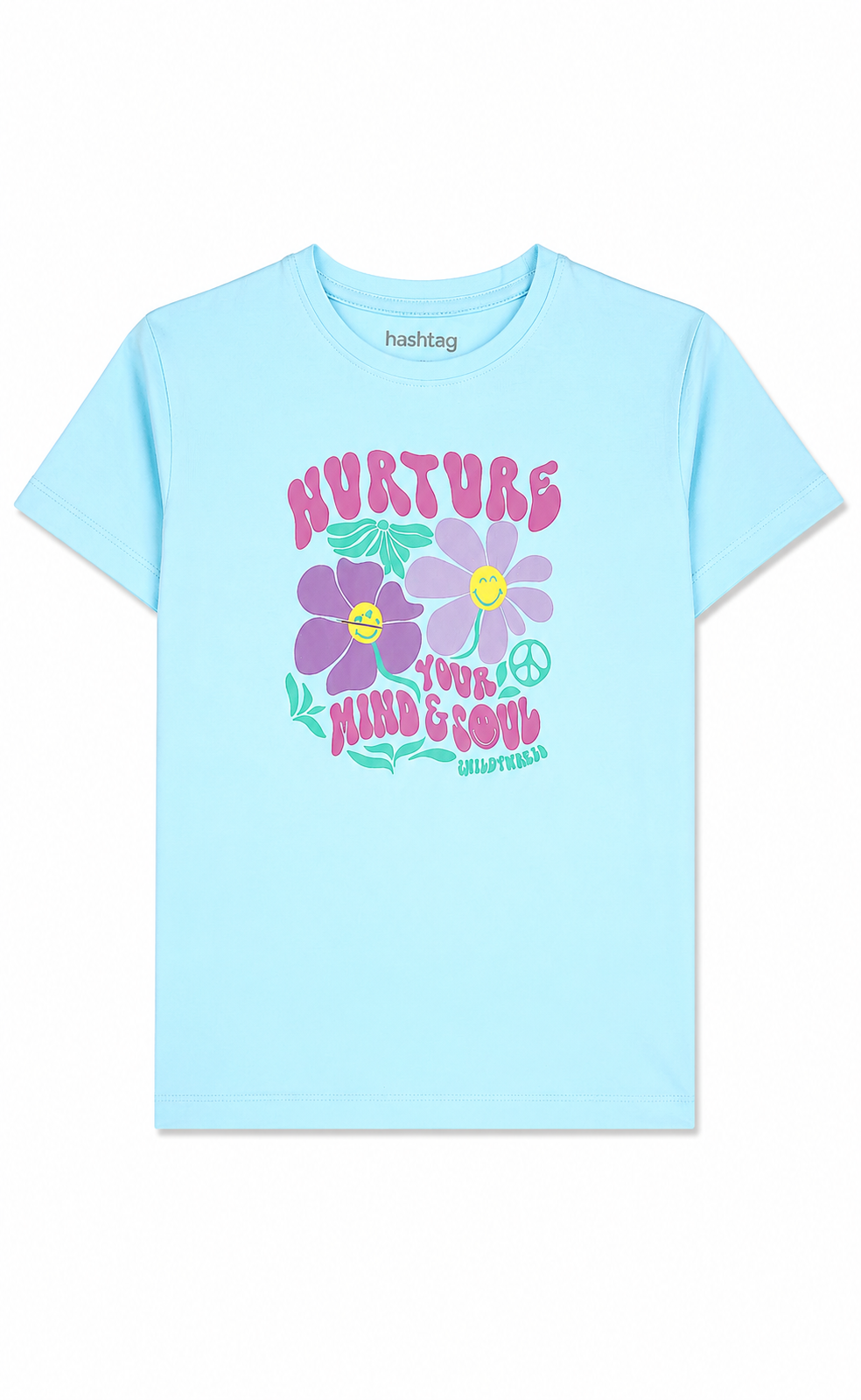 Girls Printed T-Shirt - Blue