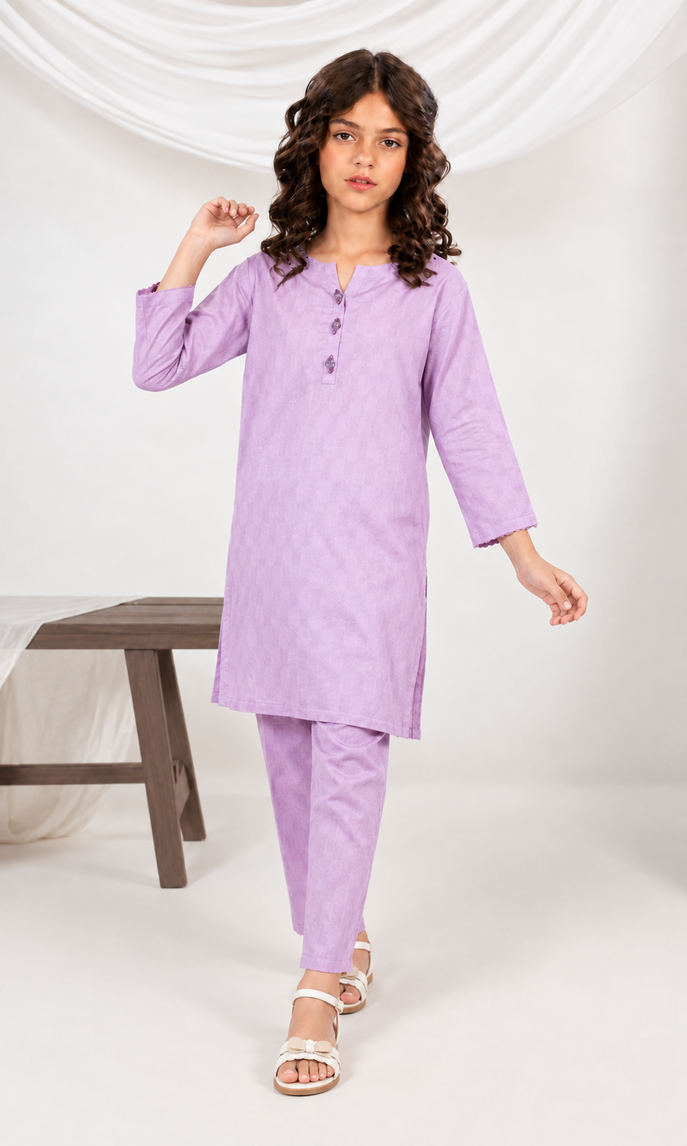 Girl's Stitched Jacquard 2 PCs