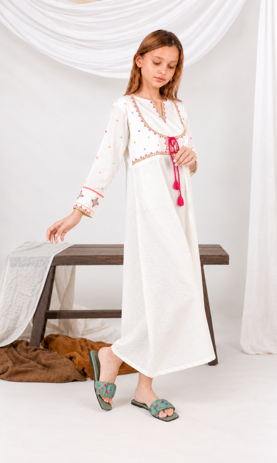 Girl's Stitched Lawn Frock
