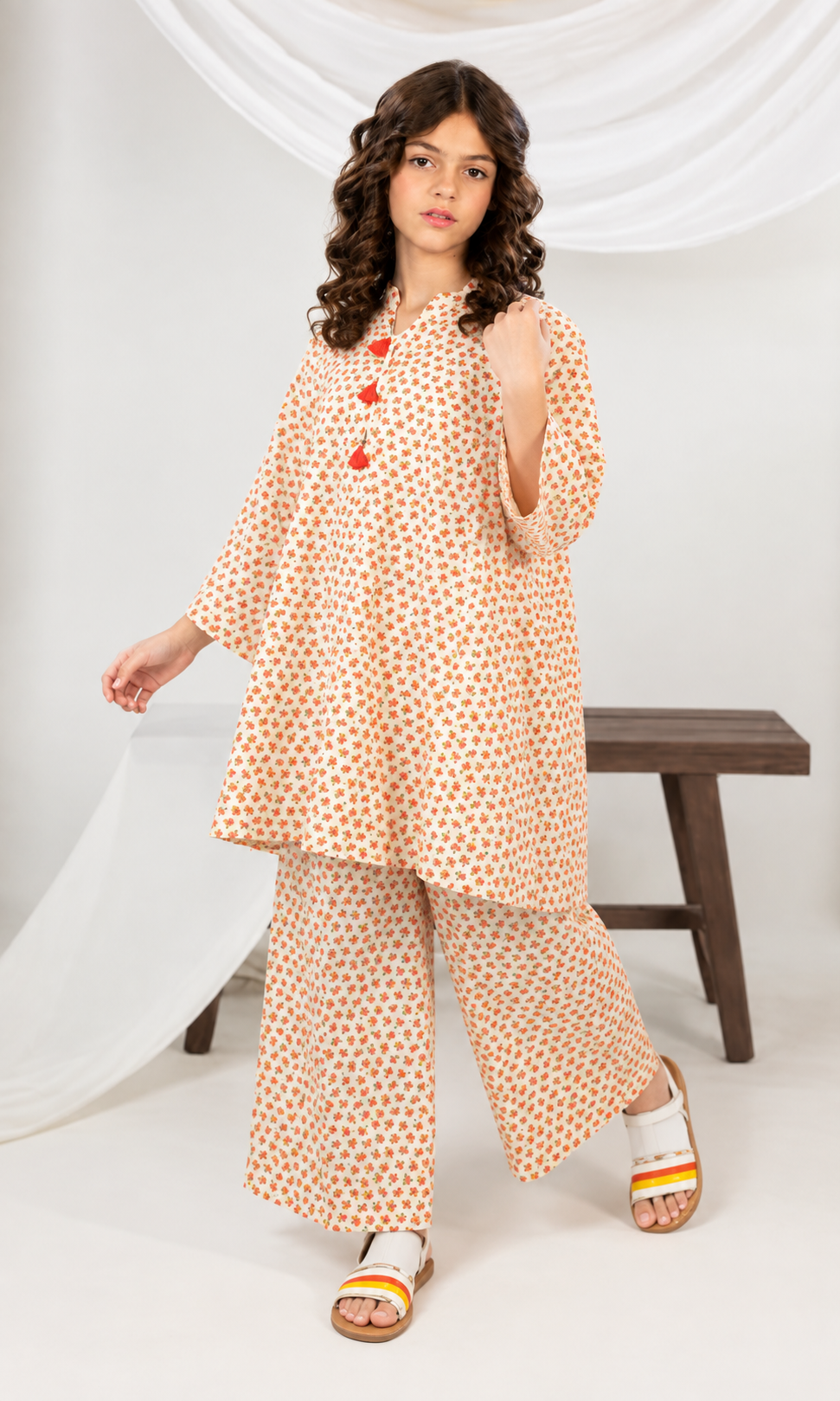 Girl's Stitched Polly Lawn 2 PCs