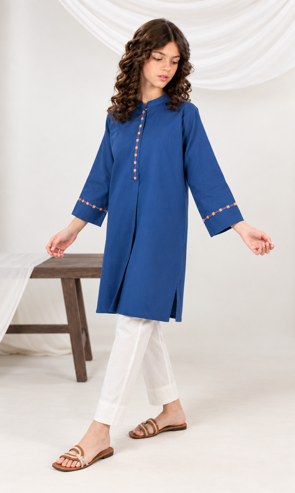 Girl's Stitched Dobby Kurti