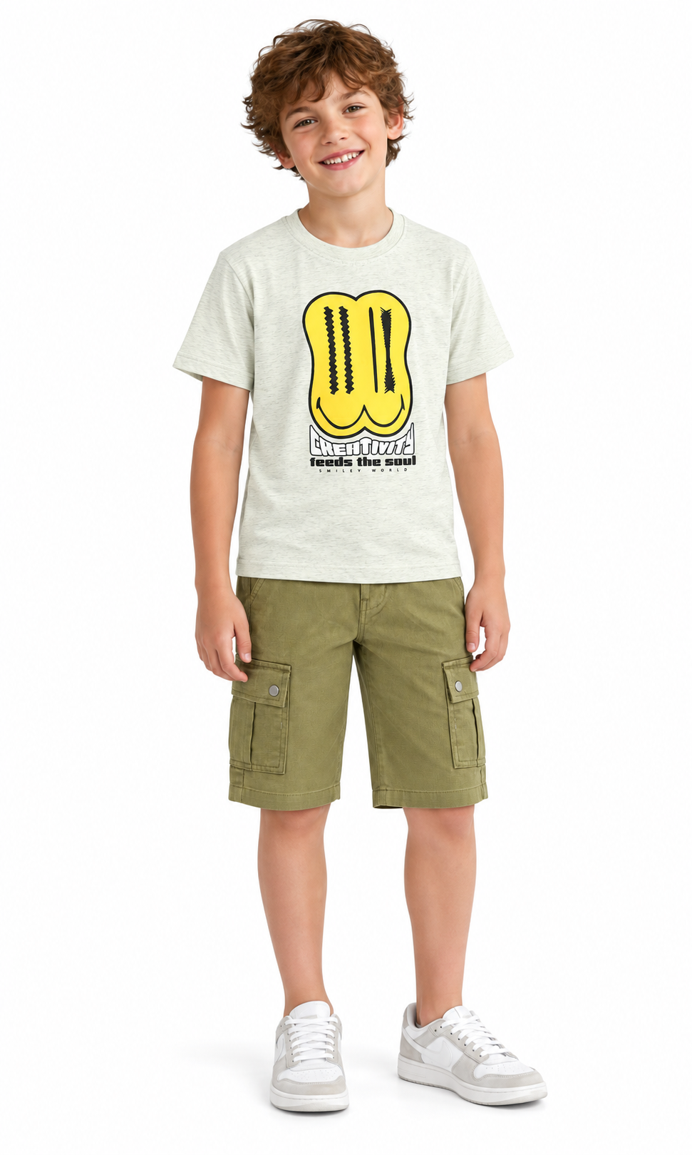 Boys Cargo Short - Olive