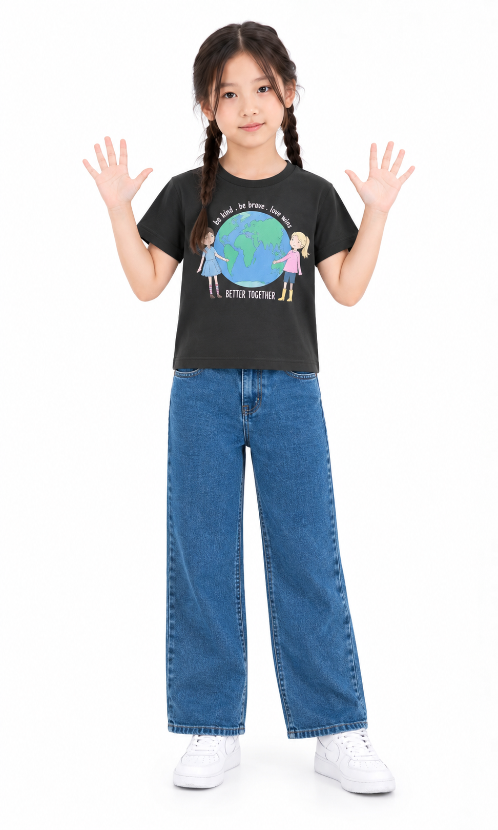 Girl's Denim Pant - Mid Blue
