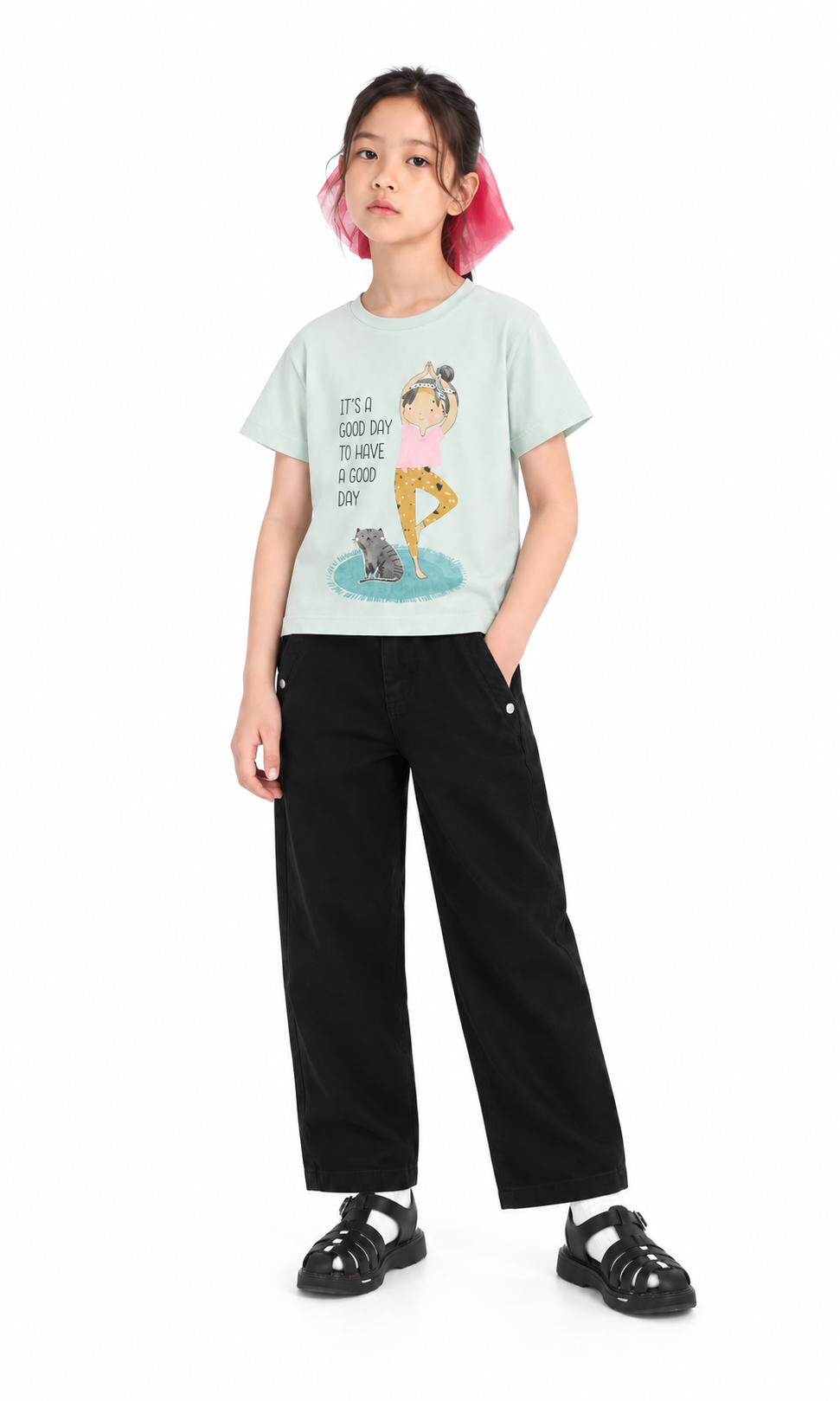 Girl's Denim Pant - Black