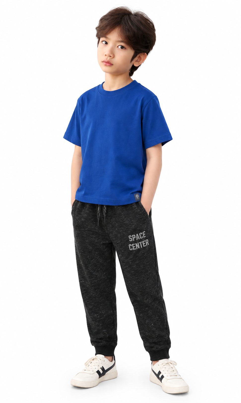 Boy's Sweat Pants Slim Fit Black NASA