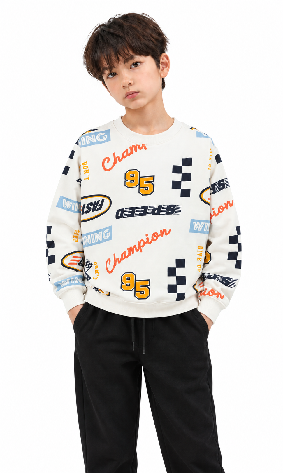 Boy's Sweatshirt Ecru