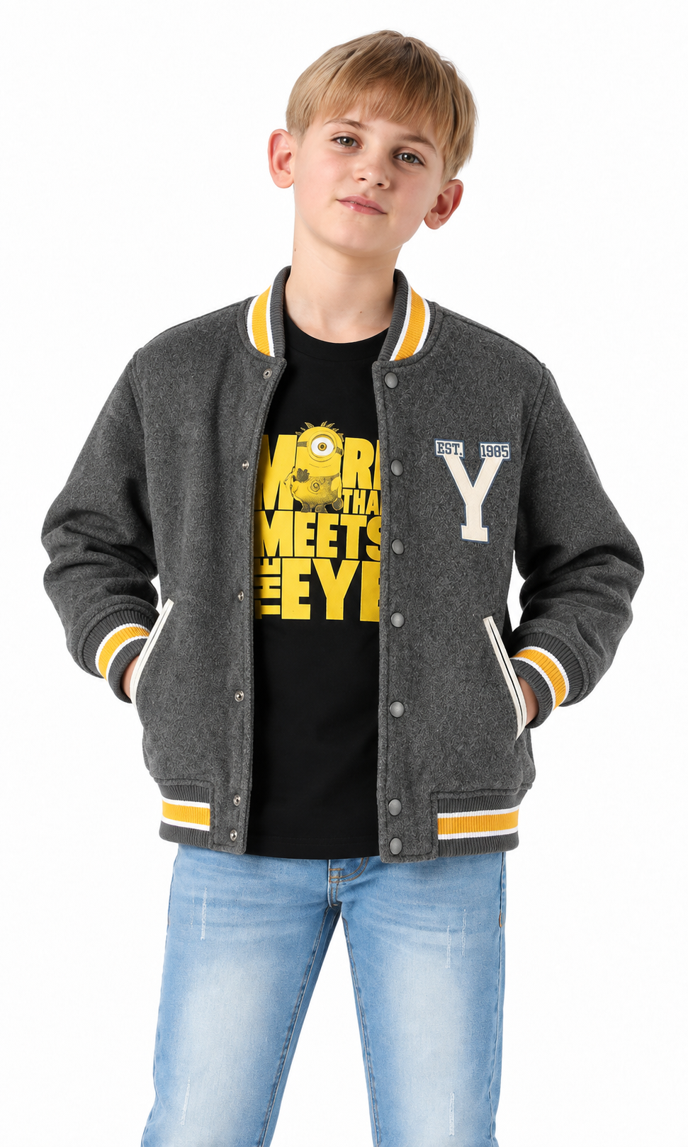 Boy's Bomber Jacket Gray