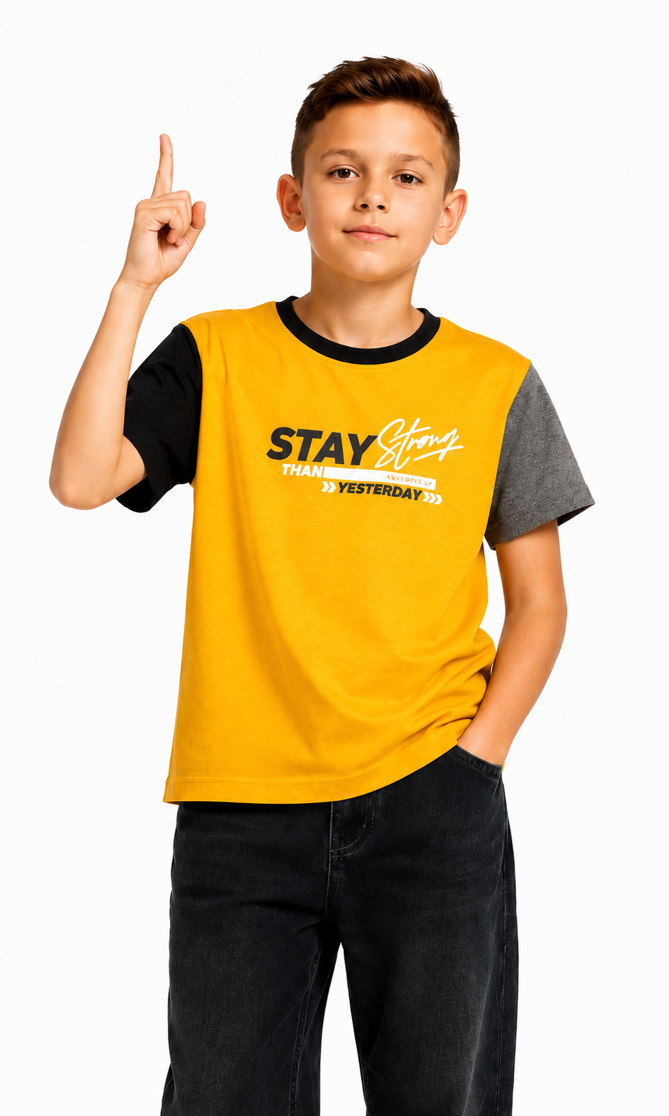 Boys Graphic T-Shirt - Mustard