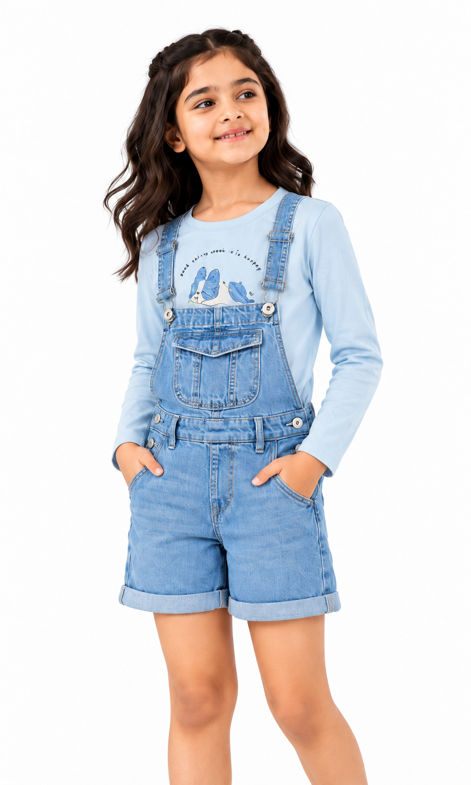 Shorts Girl's Denim Dangri Denim