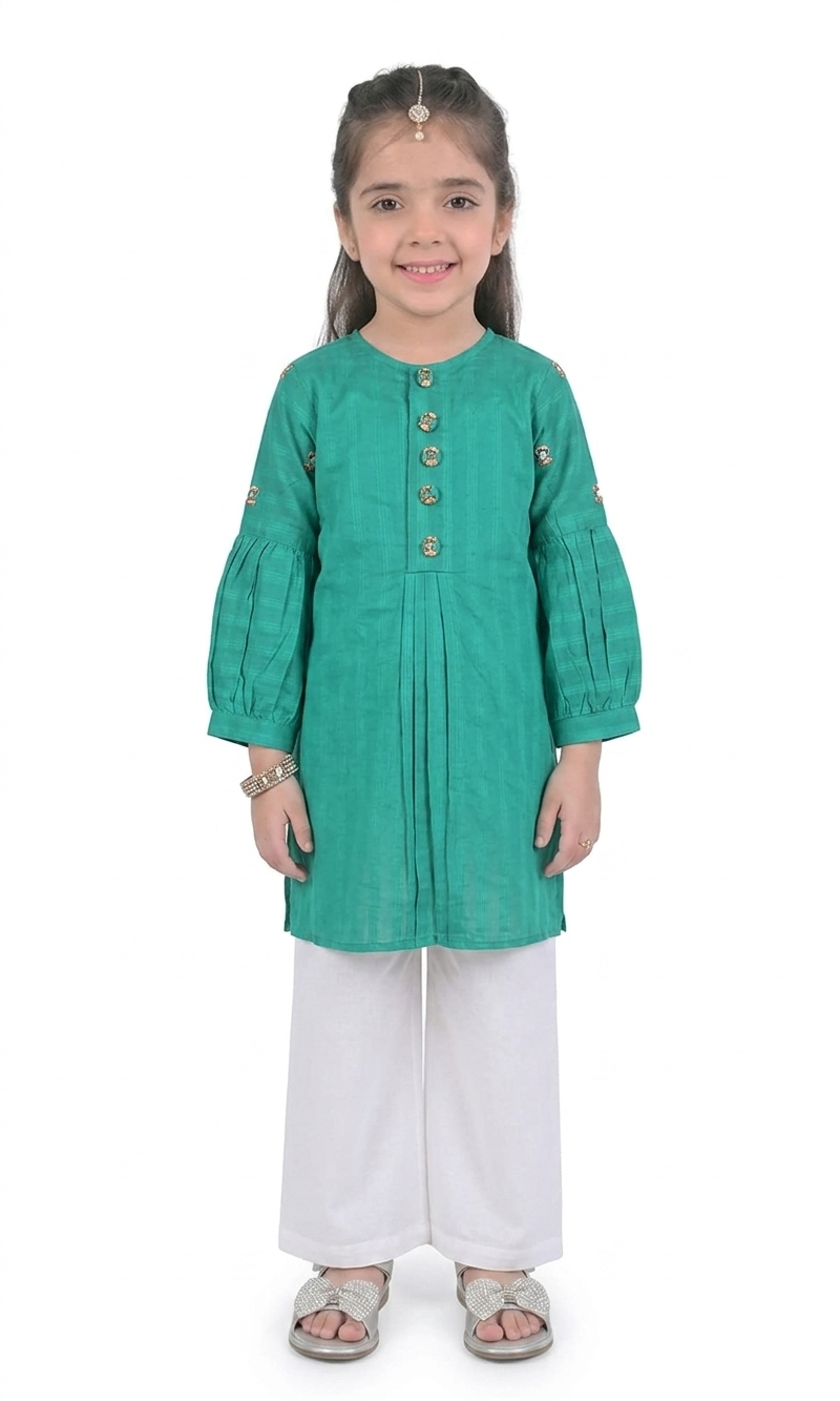 Girl's Stitched Lawn Kurti