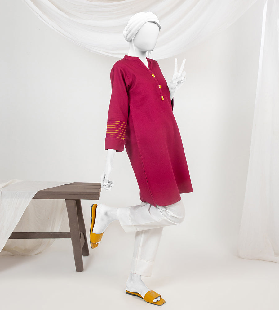 Girl's Stitched Dobby Kurti