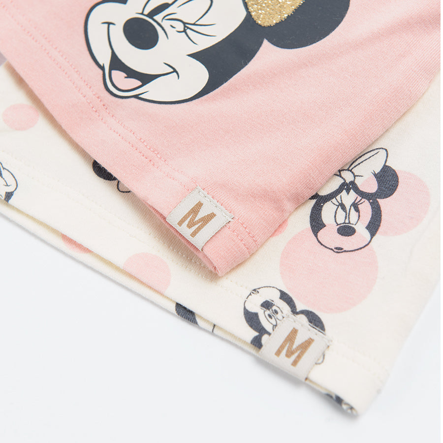 Girl's Hat Pink Ecru Minnie Mouse Set 2 Pcs CC LAG2501747 00