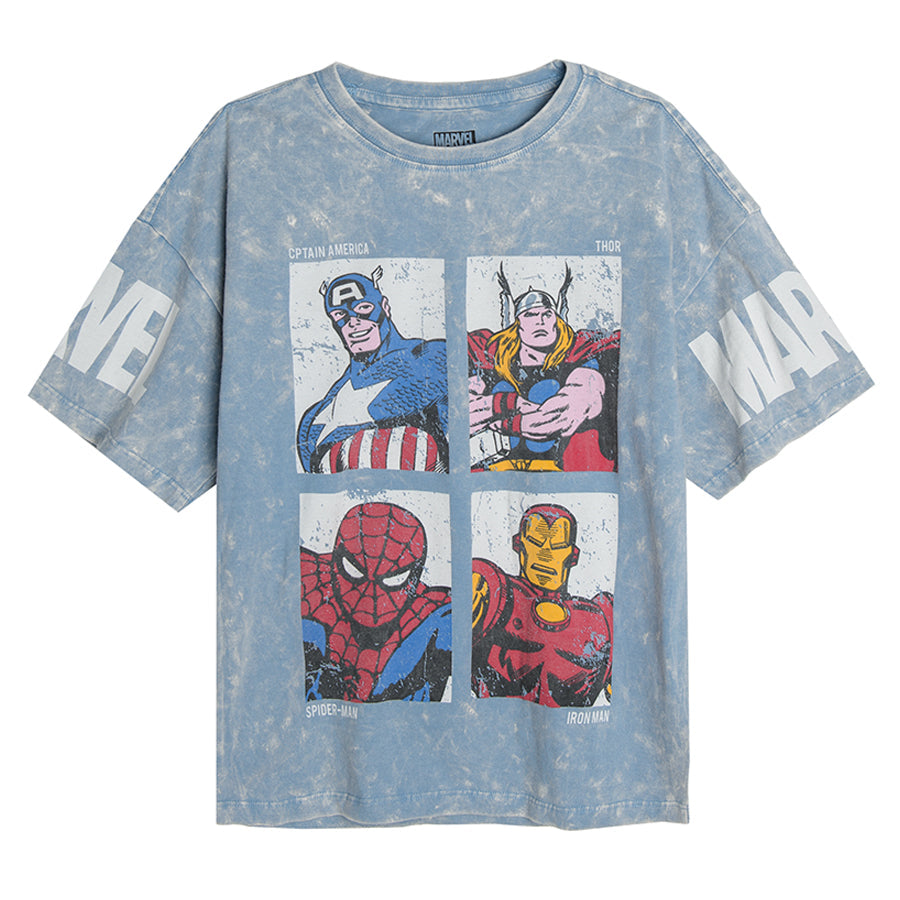 Boy's T-shirt, oversize, blue, Marvel Super Heroes