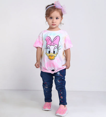 Girl's T-shirt with short sleeves, mix, Daisy