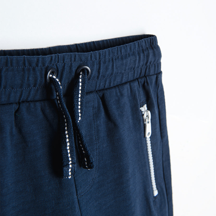 Boys Zipper Trousers Navy Blue