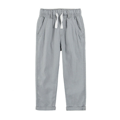 Boy's Trousers Linen Grey