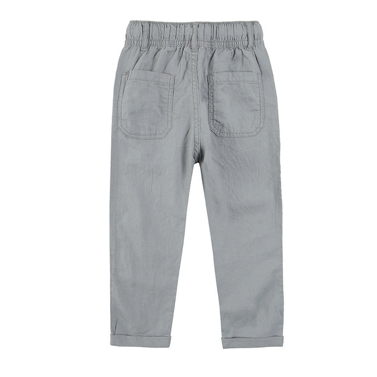 Boy's Trousers Linen Grey