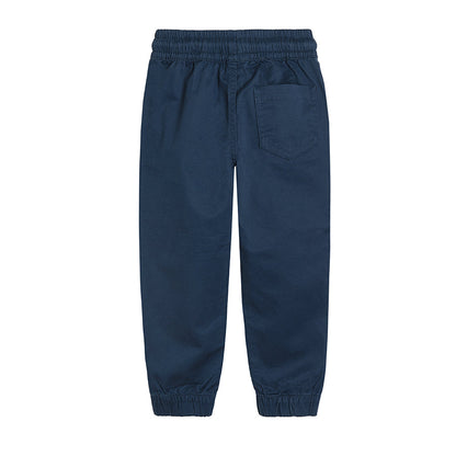 Boy's Material Pants Navy Blue