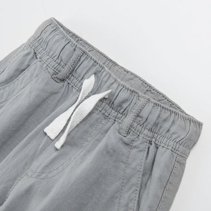 Boy's Trousers Linen Grey