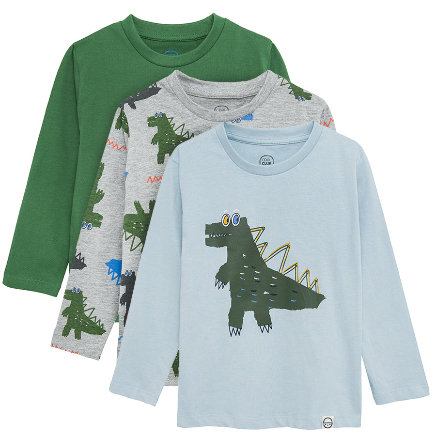 Boy's Long Sleeved Blouse Mix Set 3 Pcs