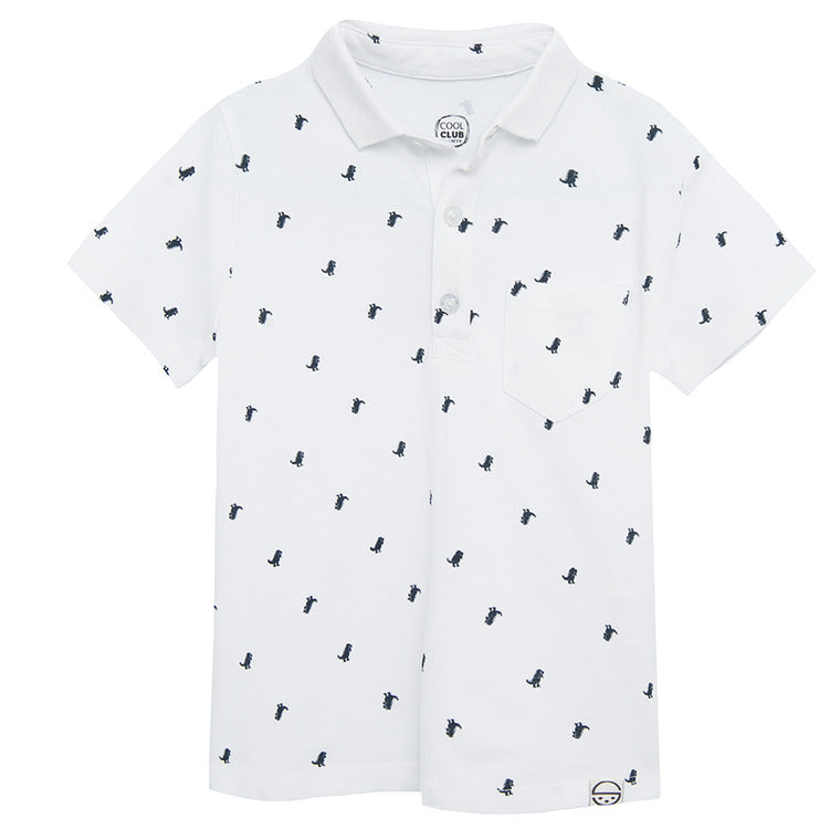 Boys Polo Shirt With Short Sleeves White