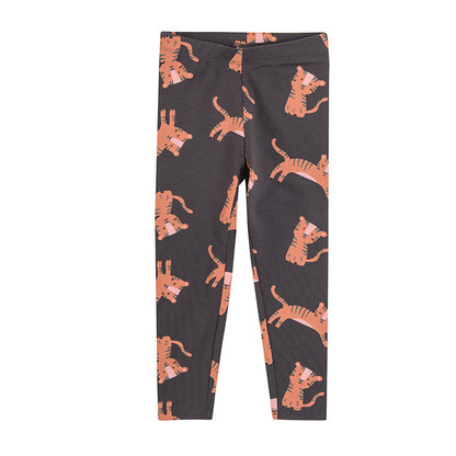 Girl's Leggings Peach Brown