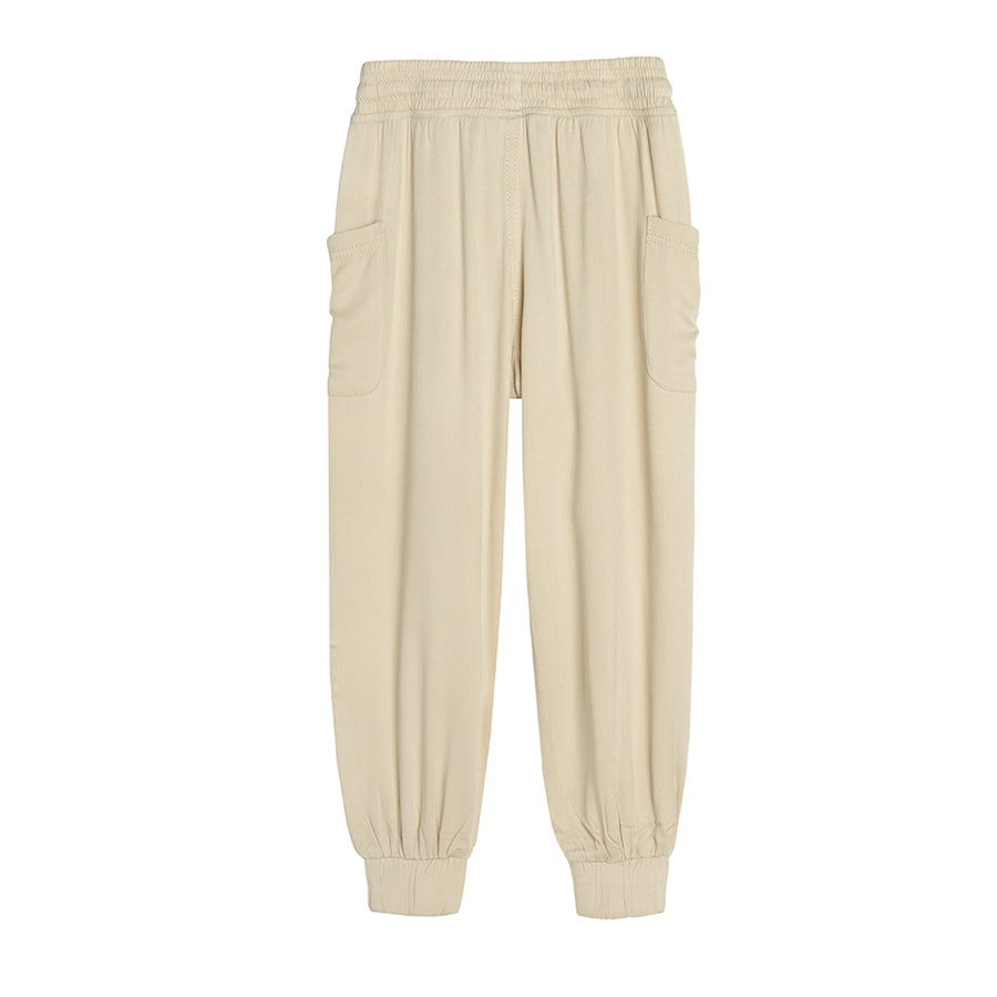 Girl's Material Pants Thin Light Beige