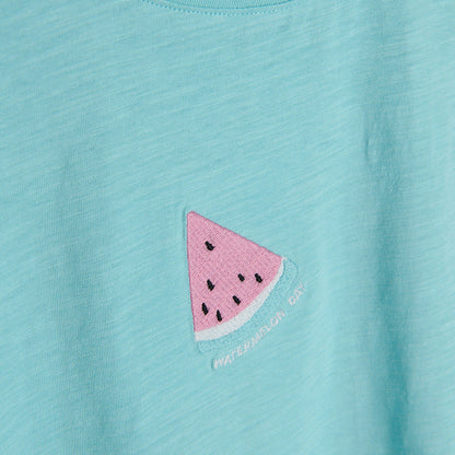 Girl's T-Shirt Mix Lemon Watermelon Set 2 Pcs